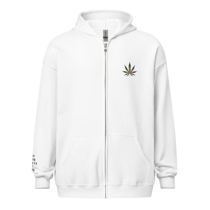 Rainbow Leaf Zip Up Hoodie