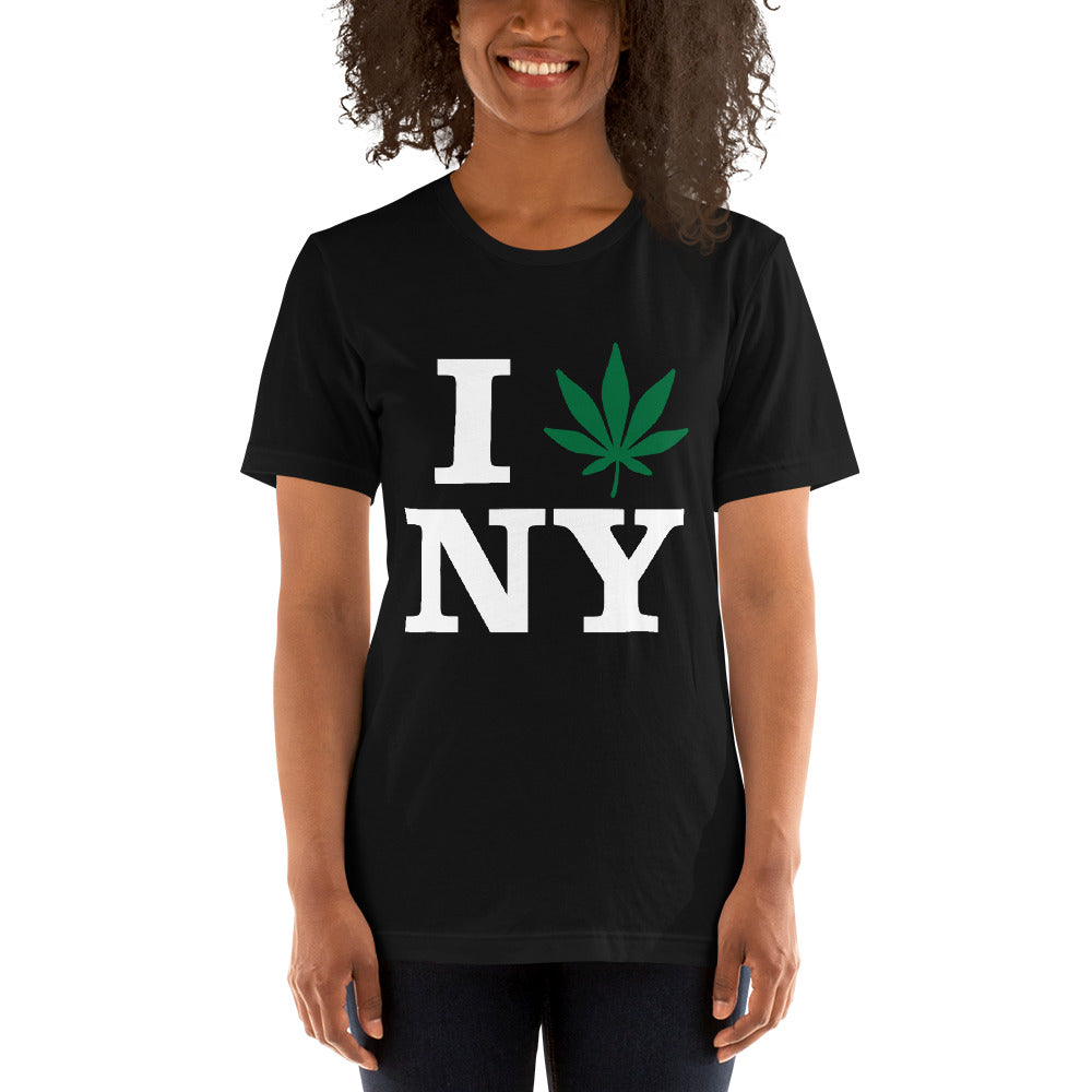 I Leaf NY New York USA Unisex t-shirt Cannabis Weed Pot Marijuana Advocacy