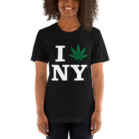 I Leaf NY New York USA Unisex t-shirt Cannabis Weed Pot Marijuana Advocacy