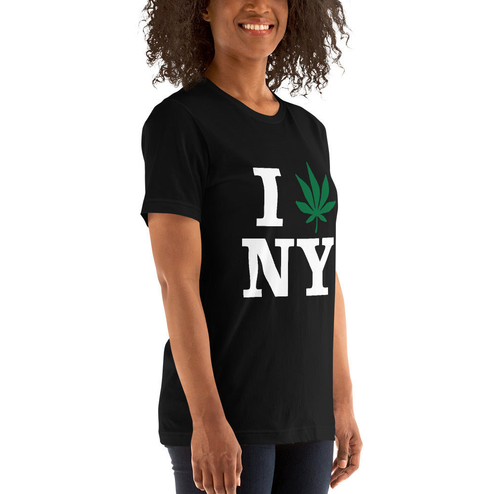 I Leaf NY New York USA Unisex t-shirt Cannabis Weed Pot Marijuana Advocacy