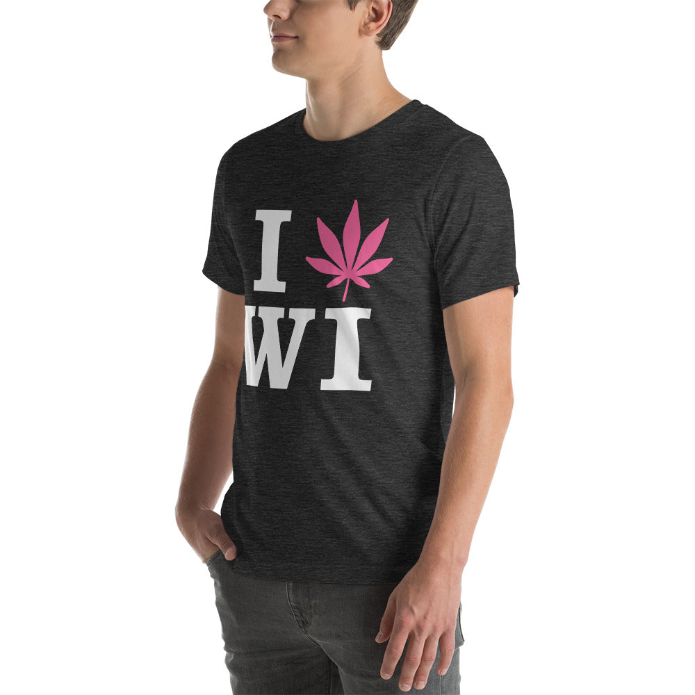I Leaf WI Wisconsin USA Unisex t-shirt