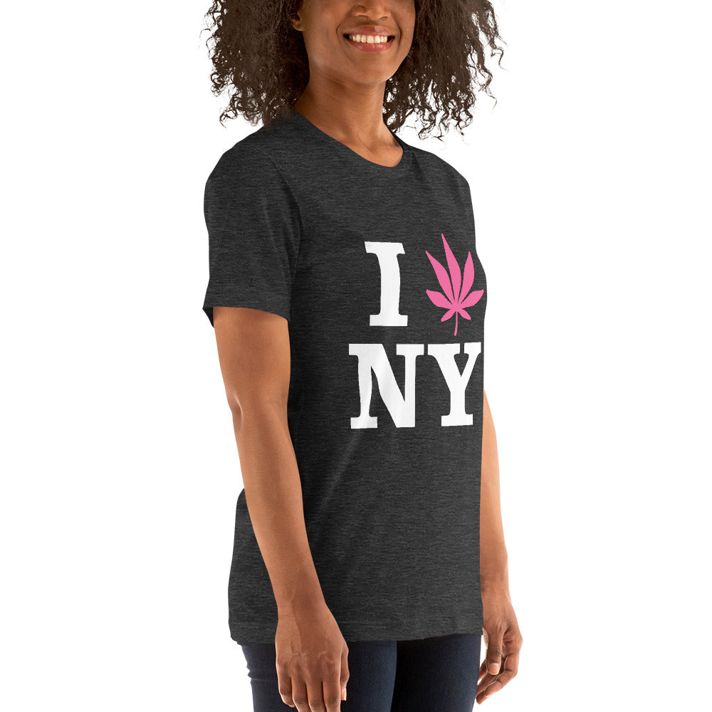 I Leaf NY New York USA Unisex t-shirt Cannabis Weed Pot Marijuana Advocacy