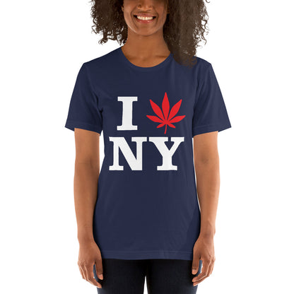 I Leaf NY New York USA Unisex t-shirt Cannabis Weed Pot Marijuana Advocacy