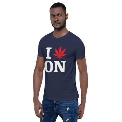 I Leaf ON Ontario Canada Unisex t-shirt