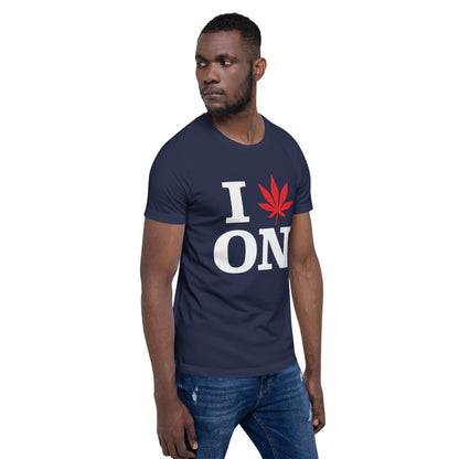 I Leaf ON Ontario Canada Unisex t-shirt