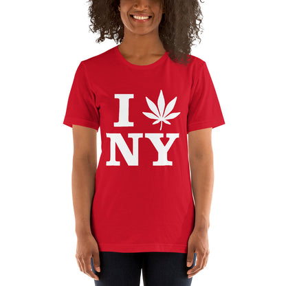 I Leaf NY New York USA Unisex t-shirt Cannabis Weed Pot Marijuana Advocacy