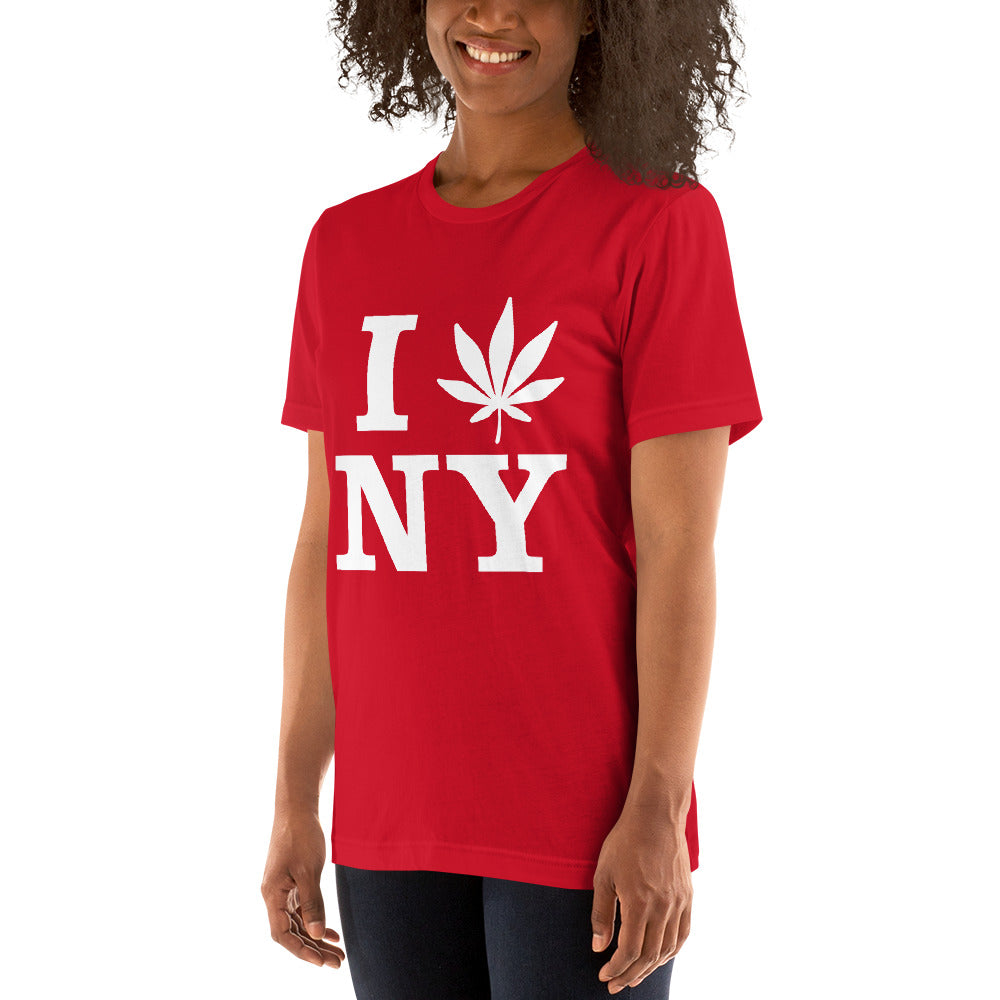 I Leaf NY New York USA Unisex t-shirt Cannabis Weed Pot Marijuana Advocacy