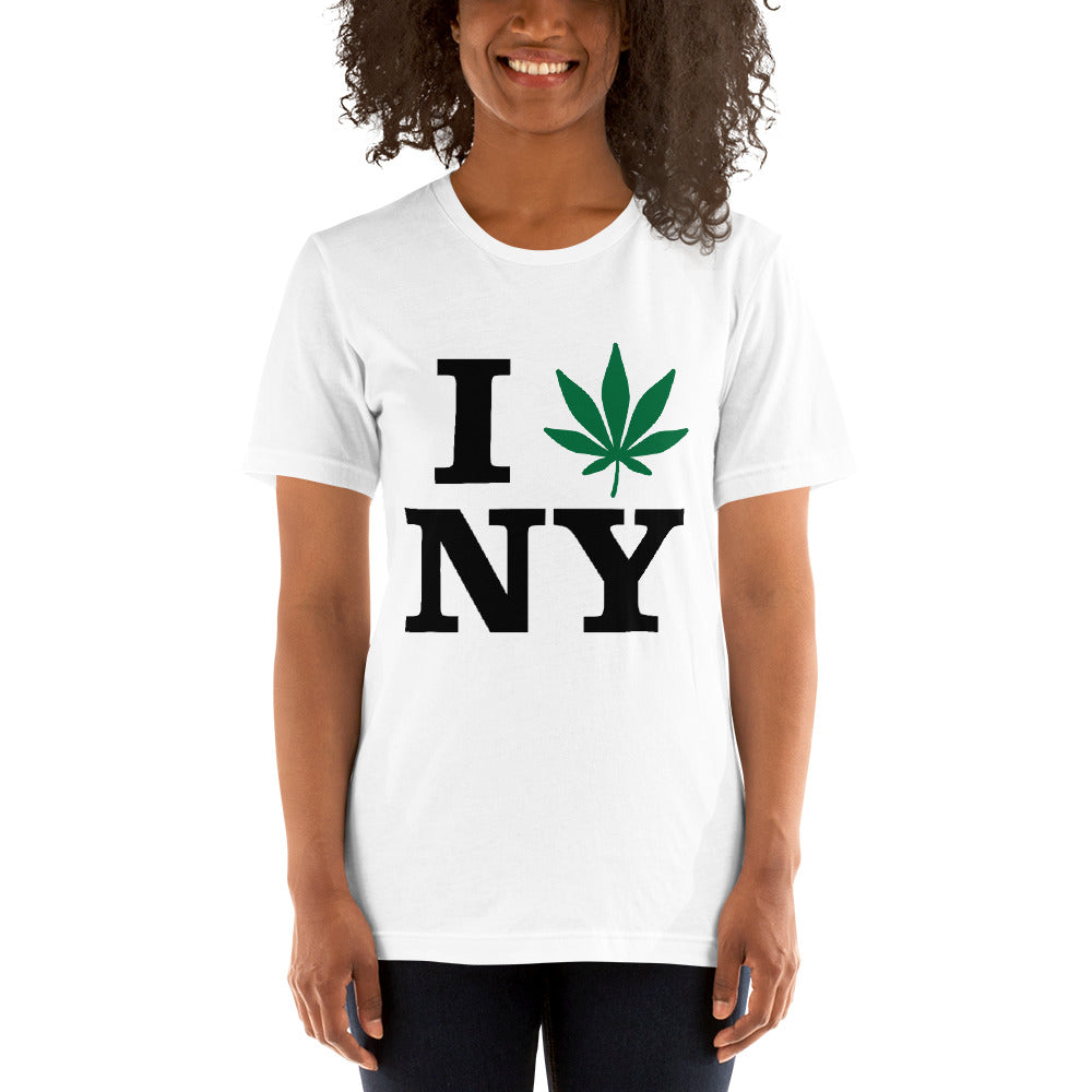 I Leaf NY New York USA Unisex t-shirt Cannabis Weed Pot Marijuana Advocacy