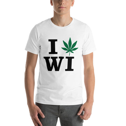 I Leaf WI Wisconsin USA Unisex t-shirt