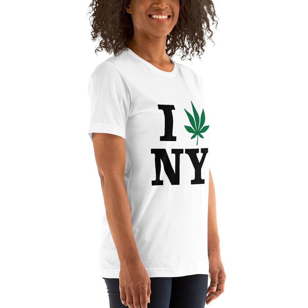 I Leaf NY New York USA Unisex t-shirt Cannabis Weed Pot Marijuana Advocacy