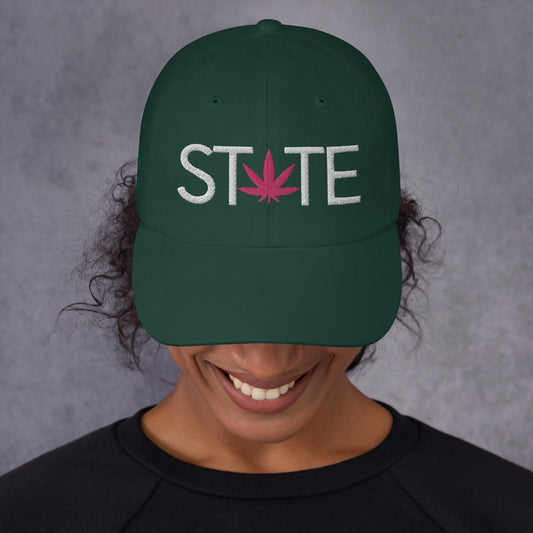 State of Mind Leaf Dad Hat Cannabis Marijuana Pot Weed Advocacy