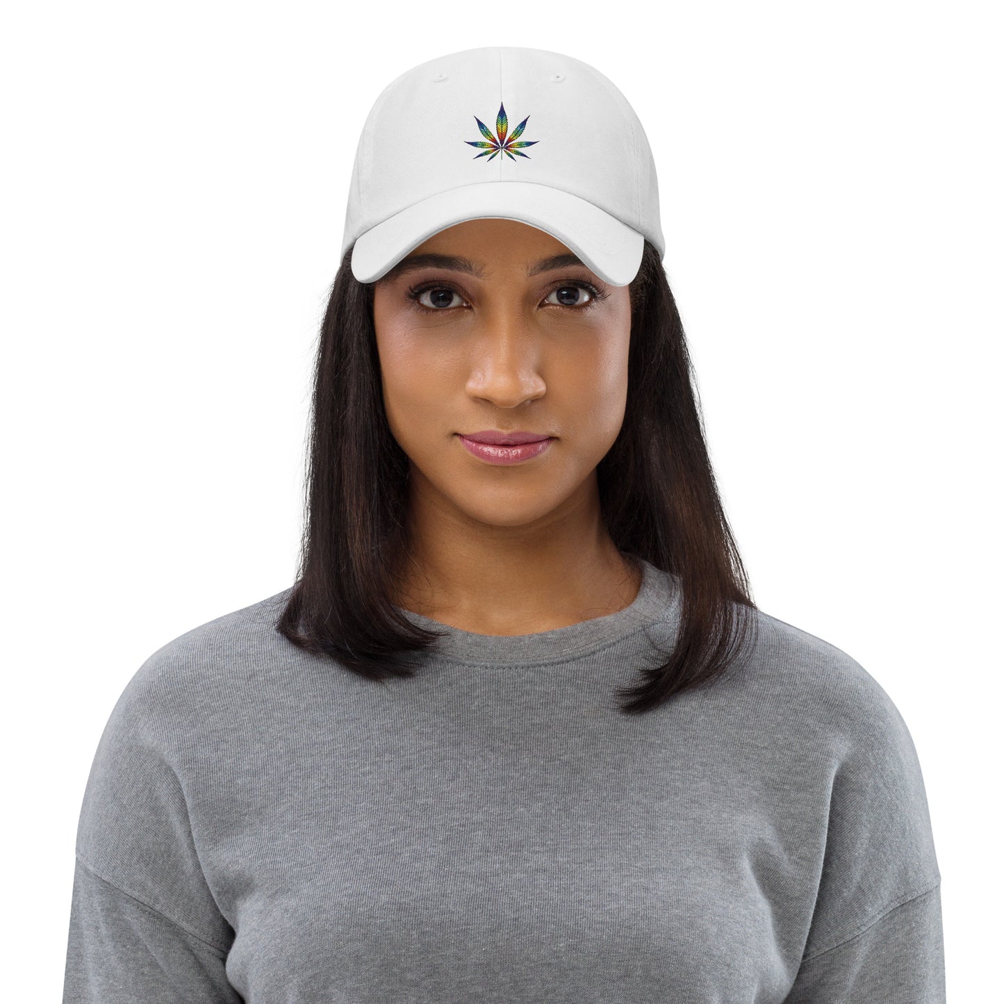 Rainbow Leaf State of Mind Dad Hat Cannabis Marijuana Pot Weed Advocacy