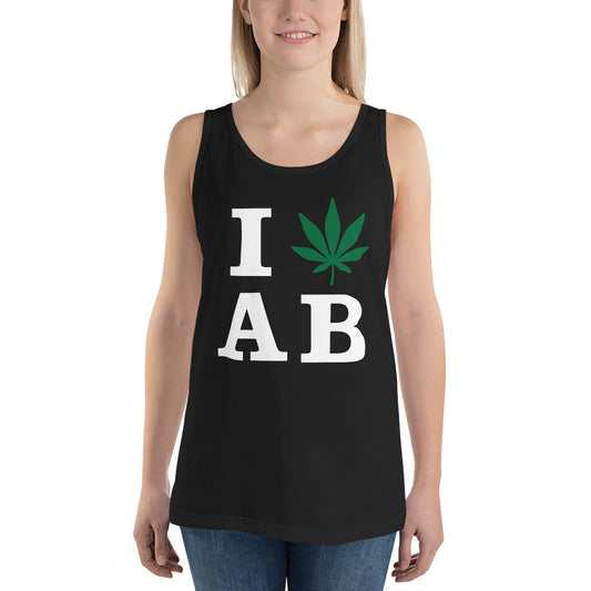 I Leaf AB Alberta Canada Unisex Tank Top Cannabis Marijuana Weed Pot Advocacy