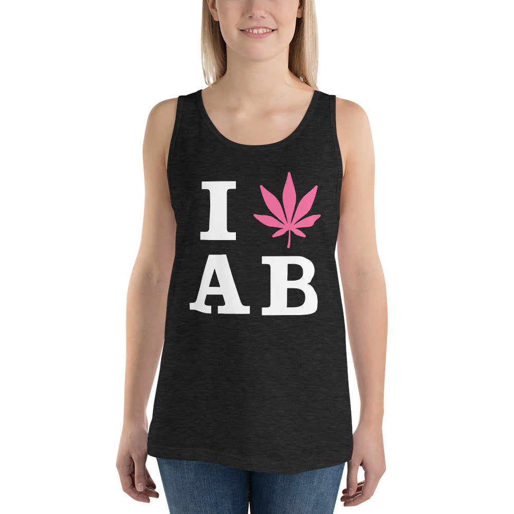 I Leaf AB Alberta Canada Unisex Tank Top Cannabis Marijuana Weed Pot Advocacy