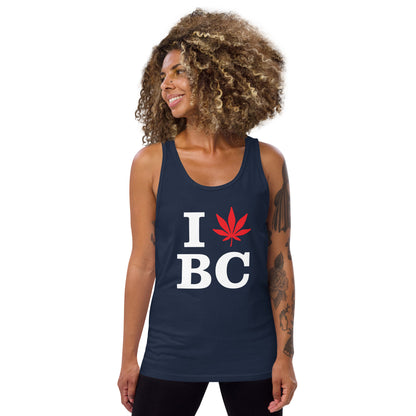 I Leaf BC British Colombia Canada Unisex Tank Top Cannabis Marijuana Weed Pot Advocacy