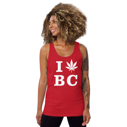 I Leaf BC British Colombia Canada Unisex Tank Top Cannabis Marijuana Weed Pot Advocacy