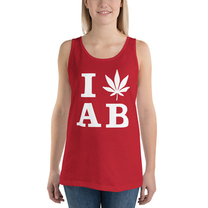 I Leaf AB Alberta Canada Unisex Tank Top Cannabis Marijuana Weed Pot Advocacy