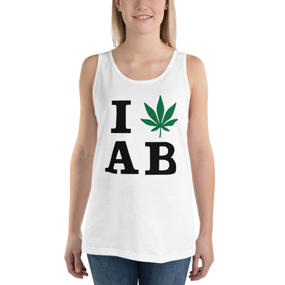 I Leaf AB Alberta Canada Unisex Tank Top Cannabis Marijuana Weed Pot Advocacy