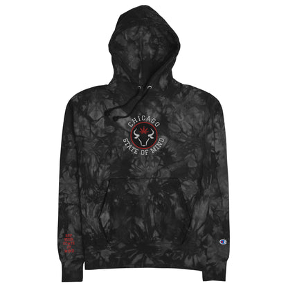 Chicago State of Mind Bulls Unisex Champion tie-dye hoodie