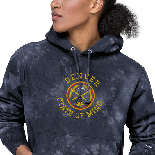 Denver State of Mind Nuggets Unisex Champion tie-dye hoodie