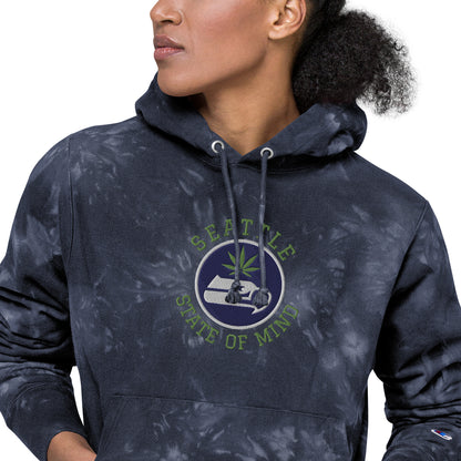 Seattle State of Mind Seahawks Team Unisex Champion tie-dye hoodie