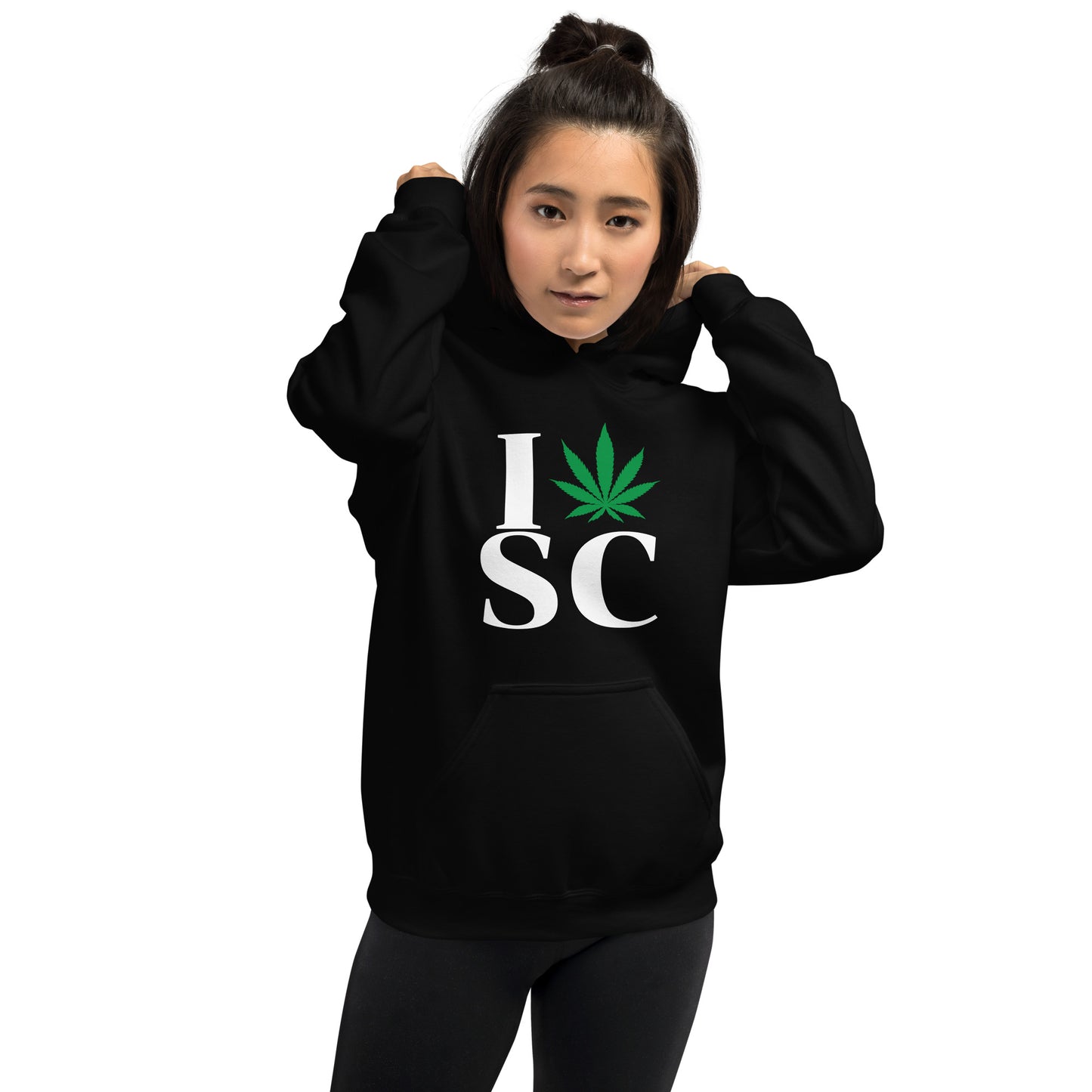 South Carolina I Leaf SC Unisex Hoodie USA Cannabis Marijuana Pot Weed Advocacy