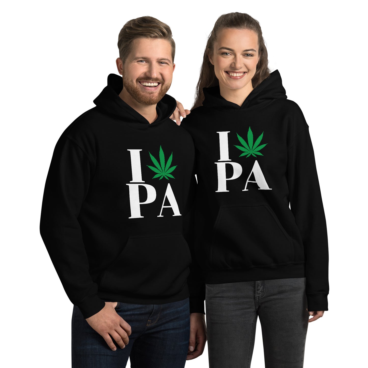 Pennsylvania I Leaf PA Unisex Hoodie USA Cannabis Marijuana Pot Weed Advocacy