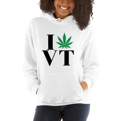 Vermont I Leaf VT Unisex Hoodie USA Cannabis Marijuana Pot Weed Advocacy