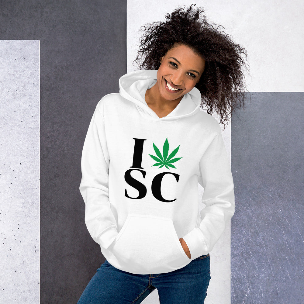 South Carolina I Leaf SC Unisex Hoodie USA Cannabis Marijuana Pot Weed Advocacy