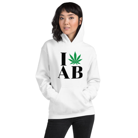 Alberta I Leaf AB Unisex Hoodie Canada Cannabis Marijuana Pot Weed Advocacy