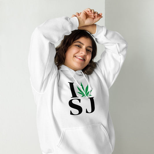 San Jose I Leaf SJ City Unisex Hoodie USA Cannabis Marijuana Pot Weed Advocacy