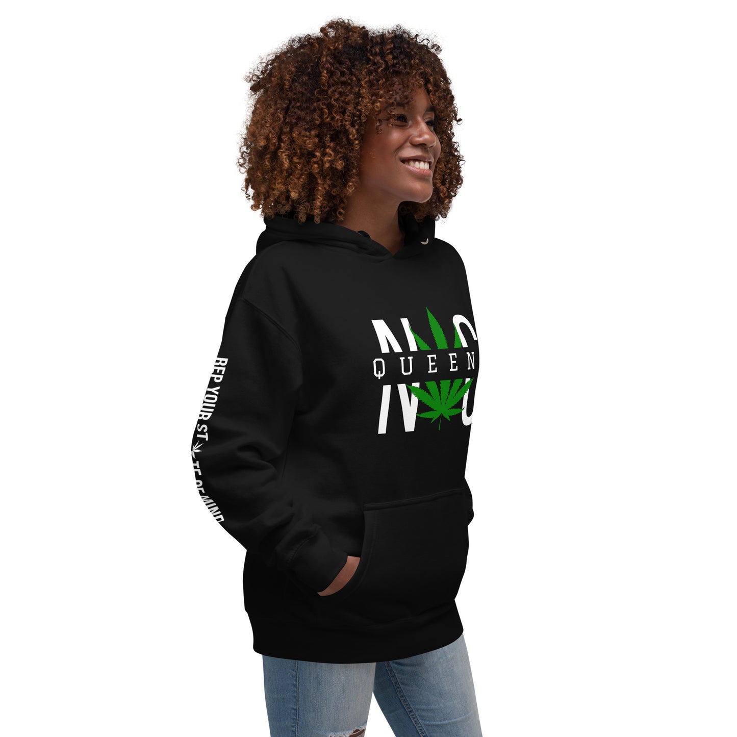 Queens NYC Leaf Print Unisex Hoodie