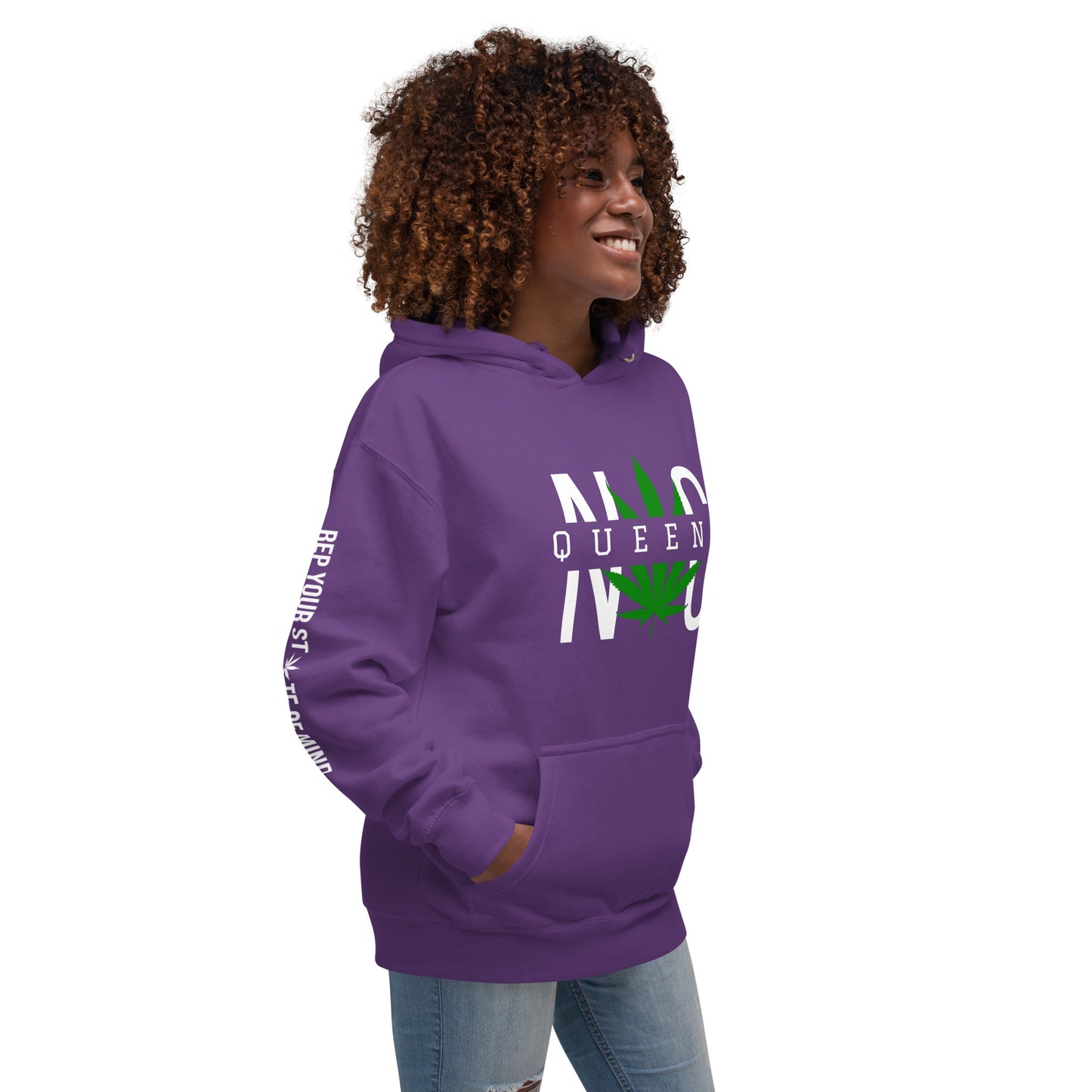 Queens NYC Leaf Print Unisex Hoodie